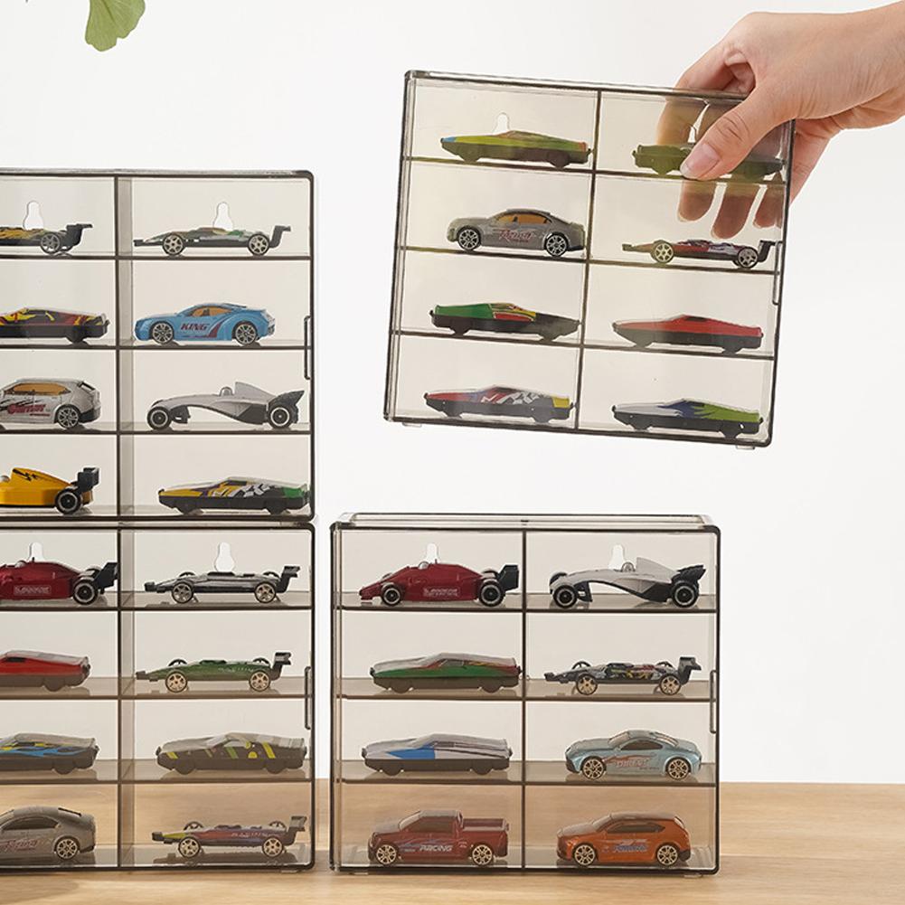 กล่องเก็บโมเดลรถยนต์จําลอง 8 ช่อง ขนาด 1:64 ของเล่นสําหรับเด็ก