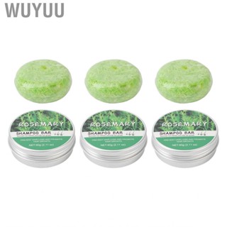 Wuyuu Rosemary  Bar  Deep Cleansing Promote Hair Regrowth 3pcs Solid for Oil