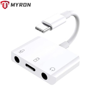 Myron การ์ดเสียงสเตอริโอ USB C 3.5 มม. 3 in 1 สําหรับโทรศัพท์มือถือ แล็ปท็อป ไลฟ์สด