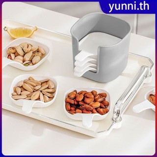 6 ชิ้นน้ำหนักเบา Dipping จานจับร้อนหม้อถั่วเหลืองน้ำส้มสายชู Dipping Bowlseasoning จานจานเก็บจาน Yunni