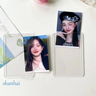 Shanhai Goo กระเป๋าใส่บัตร PVC แบบใส ลายศิลปินเกาหลีน่ารัก ไม่ซ้ําใคร