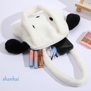 Shanhai Pochacco กระเป๋าถือ กระเป๋าสะพายไหล่ ขนาดใหญ่ แบบพกพา ลายสุนัขโลลิต้าน่ารัก สําหรับเด็ก