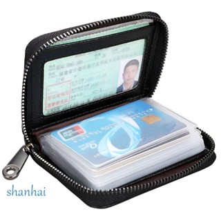 Shanhai กระเป๋าหนังวัวแท้ สําหรับใส่บัตรเครดิต RFID