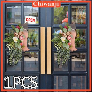 [Chiwanji] พวงหรีดดอกไม้ประดิษฐ์ 25x40 ซม. สําหรับประตูหน้า