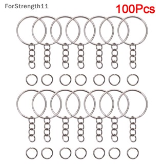 Fo พวงกุญแจ 50 ชิ้น พร้อมโซ่ 100 ชิ้น และห่วงจั๊มพ์เปิด 50 ชิ้น DIY