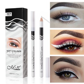 Hot Sale# MENOW MENOW MN wooden pole White silkworm eyeliner matte waterproof highlight pen eyeliner glue pen 12 PCs per box 8cc