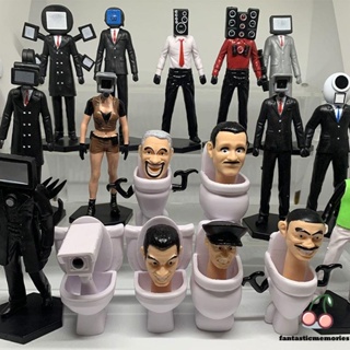 พร็อพโมเดลเกมตลก Skibidi Toilet Game Dolls สําหรับตกแต่งห้องเด็ก ของขวัญ