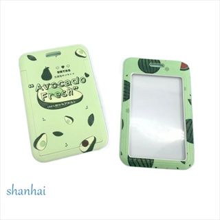 Shanhai เคสใส่นามบัตร ลายผลไม้ สตรอเบอร์รี่ พร้อมสายคล้องคอ สําหรับพนักงาน