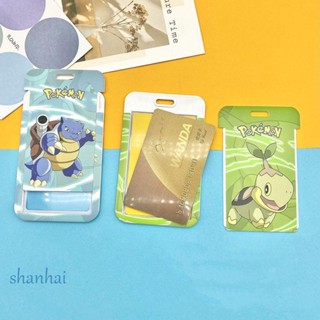 Shanhai กระเป๋าใส่บัตรเครดิต ลายการ์ตูนไดโนเสาร์น่ารัก พร้อมสายคล้อง สําหรับนักเรียน