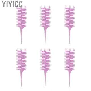 Yiyicc Highlight Dye Comb  Pointed Tail Thickened Sectioning Rounded  Purple Ergonomic for Salon