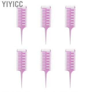 Yiyicc Highlight Dye Comb  Pointed Tail Thickened Sectioning Rounded  Purple Ergonomic for Salon