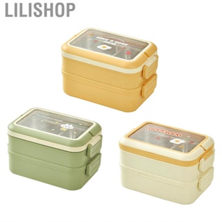 Lilishop Lunch Box  Bento Portable Safe Cute Prints Stainless Steel for Children Office