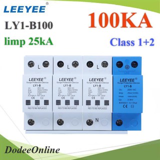 AC-Surge-3P-T1-T2-100KA Surge AC LY1-B T1 T2 limp 25kA Uc 385V อุปกรณ์ป้องกันฟ้าผ่า ไฟกระชาก DD