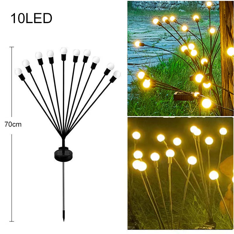 ไฟสวนโซล่าเซลล์ รูปหิ่งห้อย ไฟตกแต่ง LED และสนามหญ้ากลางแจ้ง สําหรับตกแต่งบ้าน ประดับเทศกาล - รูปที่ 3