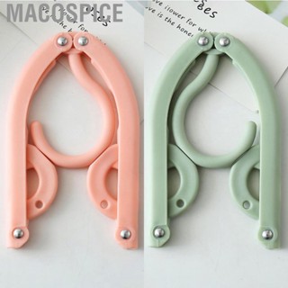 Macospice Folding Hanger 3 Fold Design Rust Proof Portable Colored Hangers for Household Travelling Hotel