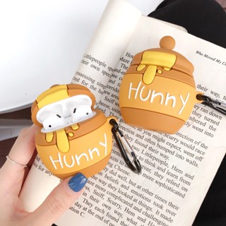 เคสหูฟังบลูทูธไร้สาย ซิลิโคน ลายขวดน้ําผึ้ง สร้างสรรค์ สําหรับ Airpods 3 1 2 Pro3