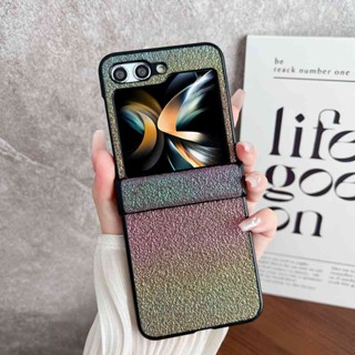 เคสโทรศัพท์มือถือ ไล่โทนสี สําหรับ Samsung Galaxy Z Flip 3 4 5