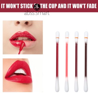 Tattoo ลิปสติก Cotton Swab Lip Tint Case Lip Glaze ย้อม Lip Liquid แบบใช้แล้วทิ้งกันน้ำ Matte Lip TECH3