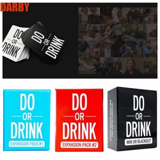 Darby การ์ดเกม Do or Drink 350 ใบ สีดํา สีแดง 175 ใบ สําหรับงานเลี้ยงกลางคืน