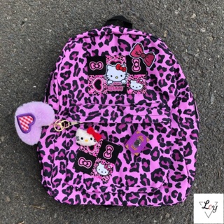 ของแท้ กระเป๋าเป้สะพายหลัง ลาย Hello Kitty hellokitty สีม่วง น่ารัก โฮมเมด สําหรับเด็กผู้หญิง Y2K