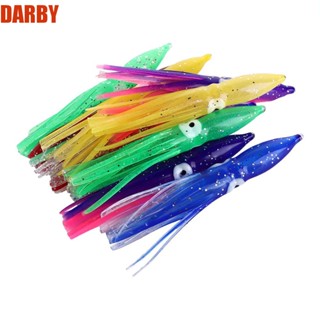 Darby เหยื่อตกปลาประดิษฐ์ PVC แบบนิ่ม รูปปลาหมึก 8 ซม. หลากสี 10 ชิ้น ต่อล็อต