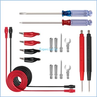 18 in 1 Multimeter Test Lead Kit with Alligator Clip Extension Probe Screwdriver