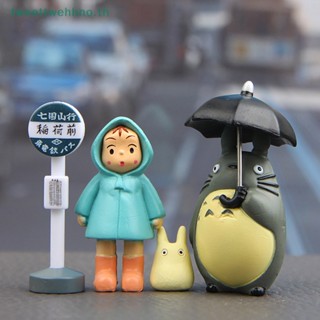 Tweettwehhno ฟิกเกอร์อนิเมะ My Neighbor Totoro Hayao Miyazaki ขนาด 3-5 ซม. 4 ชิ้น ต่อชุด