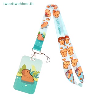 Tweettwehhno สายคล้องคอ บัตรเครดิต บัตรประจําตัว ลายคาปิบาราน่ารัก สําหรับเด็ก ผู้ใหญ่ TH