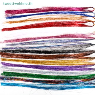 Tweettwehhno ยางรัดผม ผ้าไหม ประดับกลิตเตอร์ 120 เส้น TH