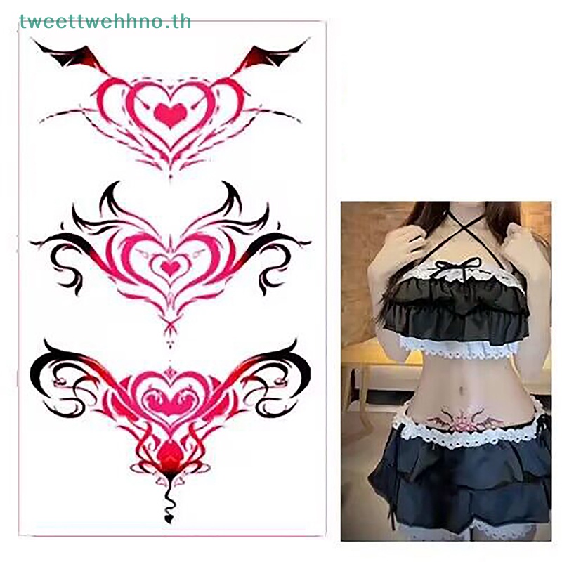 Tweettwehno 1 ชิ้น Tattoo Sex กันน้ําชั่วคราว Tattoos Womb สักปลอมสติกเกอร์ TH