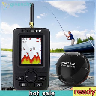 [givenchy1.th] Sonar Depth Sounder นาฬิกาปลุกไร้สาย 125KHZ 45 ม. 147 ฟุต สําหรับตกปลาทะเลน้ําแข็ง