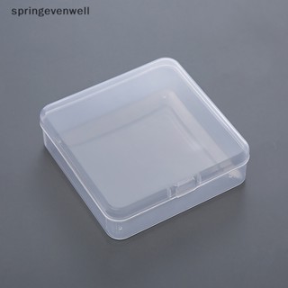 [springevenwell] กล่องพลาสติกใส ทรงสี่เหลี่ยม ขนาดเล็ก สําหรับใส่เครื่องประดับ ลูกปัด ของจิปาถะ พร้อมส่ง