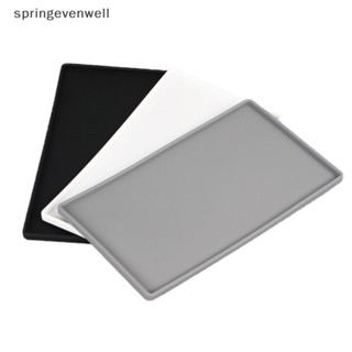 [springevenwell] ถาดซิลิโคน ทรงสี่เหลี่ยม กันลื่น สําหรับใส่สบู่ กาแฟ ชา พร้อมส่ง