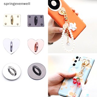 [springevenwell] ใหม่ พร้อมส่ง ตะขอแขวนโทรศัพท์มือถือ รูปหัวใจ ทรงสี่เหลี่ยม อุปกรณ์เสริม