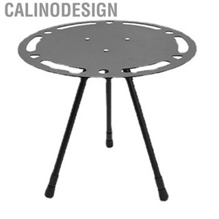 Calinodesign Round Folding Table  Clear Scale Detachable Durable Camping Height Adjustable Space Saving Aluminum Alloy for Outdoor