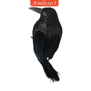 [Amleso1] อีกาปลอม สีดํา สําหรับตกแต่งปาร์ตี้ฮาโลวีน