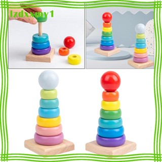 [ Montessori Shape Sorting Rainbow Stacker ของเล่นไม้คลาสสิก สําหรับเด็ก