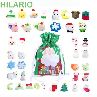 Hilario ของเล่นบีบ ตุ๊กตาคริสต์มาส TPR 24 48 ชิ้น