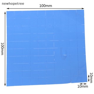 [newhopetree] แผ่นซิลิโคนฮีทซิงค์ระบายความร้อน GPU CPU ขนาด 10*10*0.5 มม. 100 ชิ้น