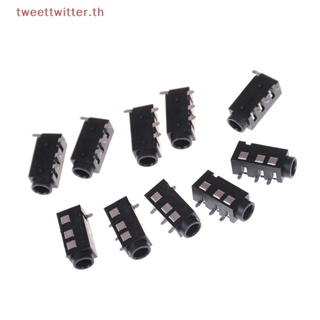 Tweet แจ็คเชื่อมต่อหูฟัง PCB PJ-320D 4 Pins SMD ตัวเมีย 3.5 มม. 10 ชิ้น