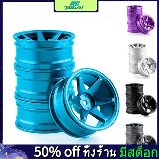 Rctown ล้อรถไต่หินบังคับ อะลูมิเนียมอัลลอย 1/10 สําหรับ HSP 94122 94123 CS D4 TT02 4 ชิ้น