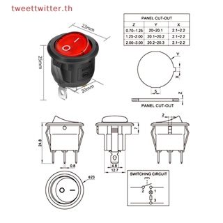 Tweet สวิตช์โยก กันน้ํา คุณภาพสูง พร้อมปุ่มไฟ 6A 250V 20 มม. 2/3 ฟุต 2/3 เกียร์ TH