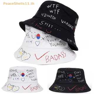 Peaceshells หมวกบักเก็ต สไตล์ฮิปฮอป แฟชั่นฤดูร้อน สําหรับชาวประมง