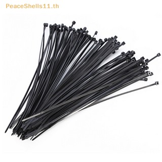 Peaceshells ซิปล็อคพลาสติกไนล่อน 10 ซม. สีดํา 100 ชิ้น TH