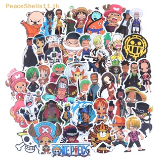 Peaceshells สติกเกอร์ ลายการ์ตูนอนิเมะ One Piece Luffy สําหรับติดตกแต่งรถยนต์ แล็ปท็อป สเก็ตบอร์ด กระเป๋าเป้สะพายหลัง 50 ชิ้น