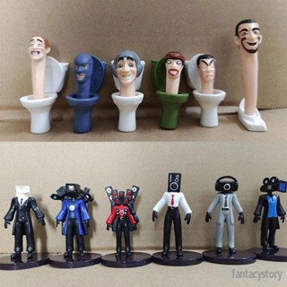 12pcs/set Skibidi Toilet Man Camera Man Figure TV Speaker Man Model Cameraman Funny Doll Action Figures Decorations PVC Toy Collectible -FS