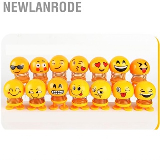 Newlanrode Spring Bobble Head Toy Cute Face Car Emotion Doll Interior Decoration for Dashboard