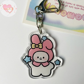 Siyuyan พวงกุญแจ จี้ฟิกเกอร์ อนิเมะ Kuromi Hello Kitty My Melody Cinnamoroll Kawaii สําหรับตกแต่งกระเป๋าเป้สะพายหลัง