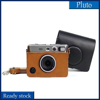 ใหม่ กระเป๋ากล้องดิจิทัล หนัง Pu พร้อมสายคล้องไหล่ สไตล์เรโทร สําหรับ Instax Mini Evo