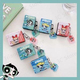 เคสหูฟังบลูทูธไร้สาย แบบนิ่ม ลายการ์ตูนอนิเมะ Powerpuff Girls กันกระแทก สําหรับ airpods pro2 1 2 3 Pro3 1 2